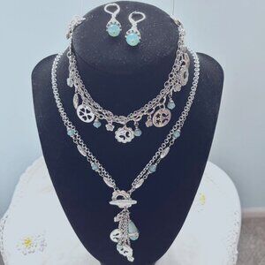 Brighton RETIRED Butterfly Charm Jewelry Set